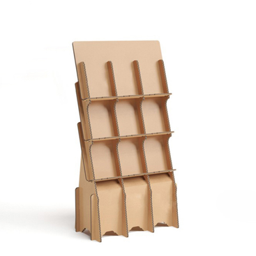 Sustainable Biodegradable Cardboard Display Rack Supermarket Shelf