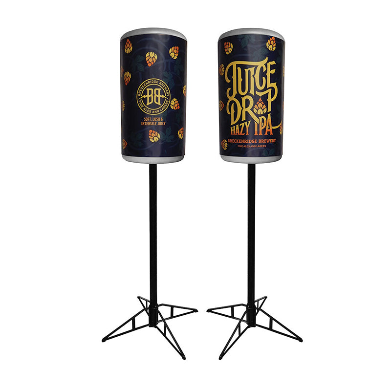 Advertising Stand Metal Pole Topper For Beverages