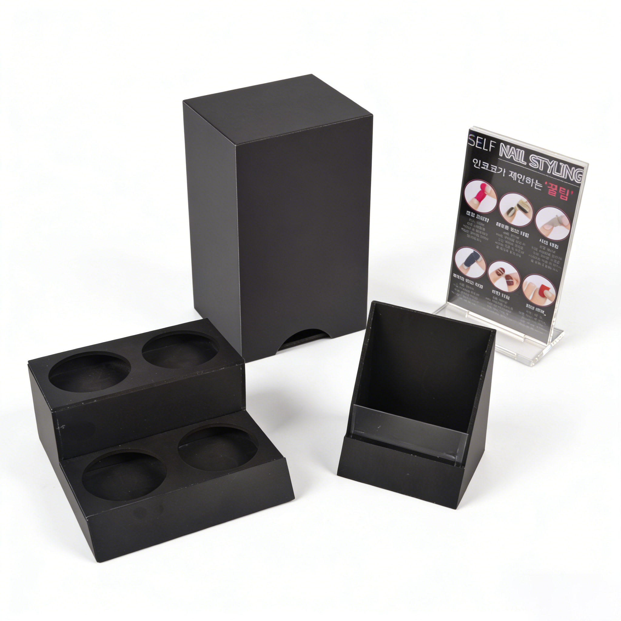 Korean Black Cool Cosmetic Display Stand