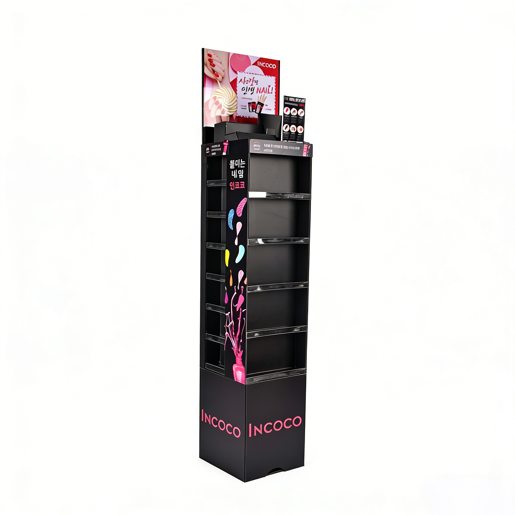 Korean Black Cool Cosmetic Display Stand