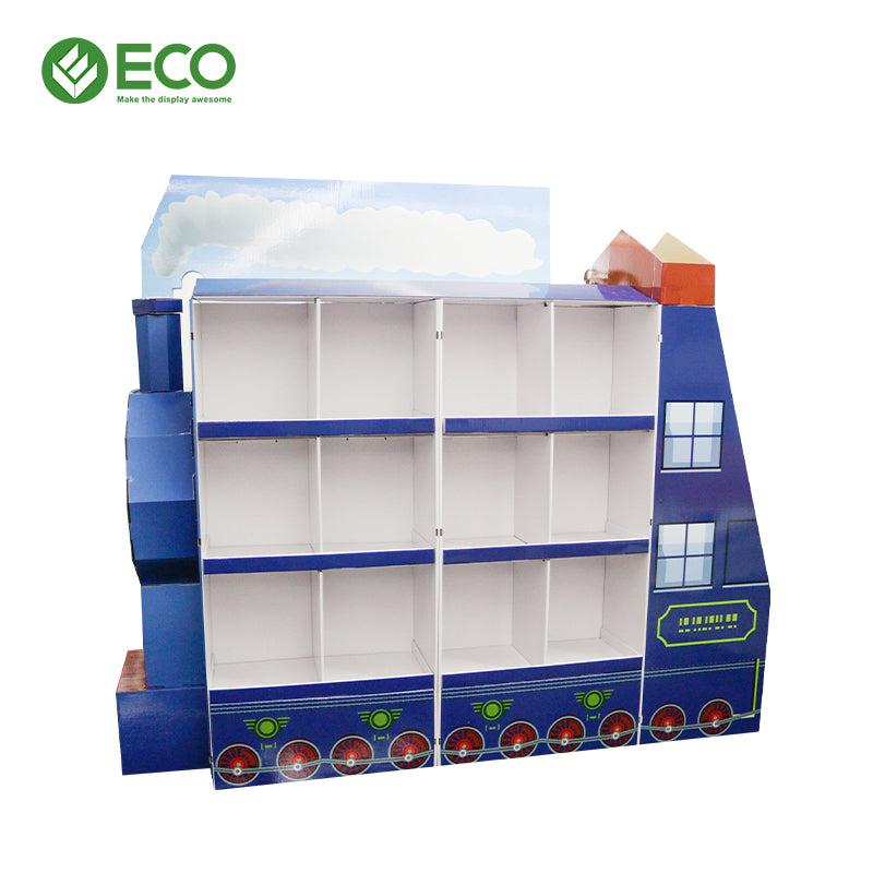 Ship And Train Shaped Holiday Promotion Display Rack