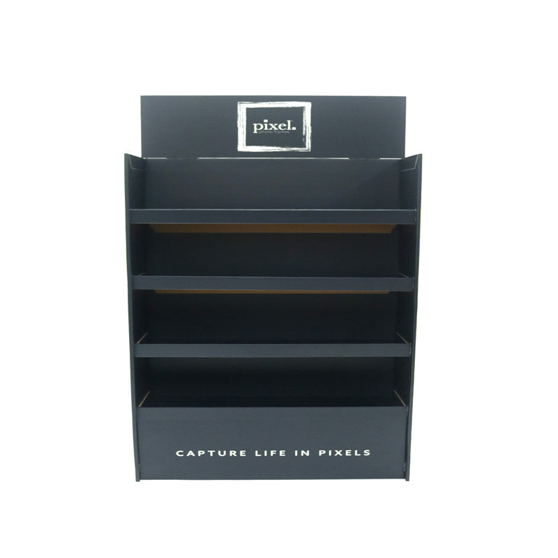 Custom Cardboard Black Toiletries Display Rack
