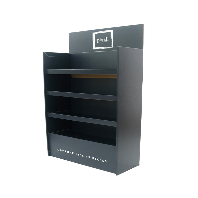 Custom Cardboard Black Toiletries Display Rack