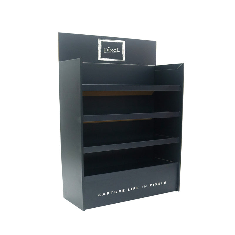 Custom Cardboard Black Toiletries Display Rack