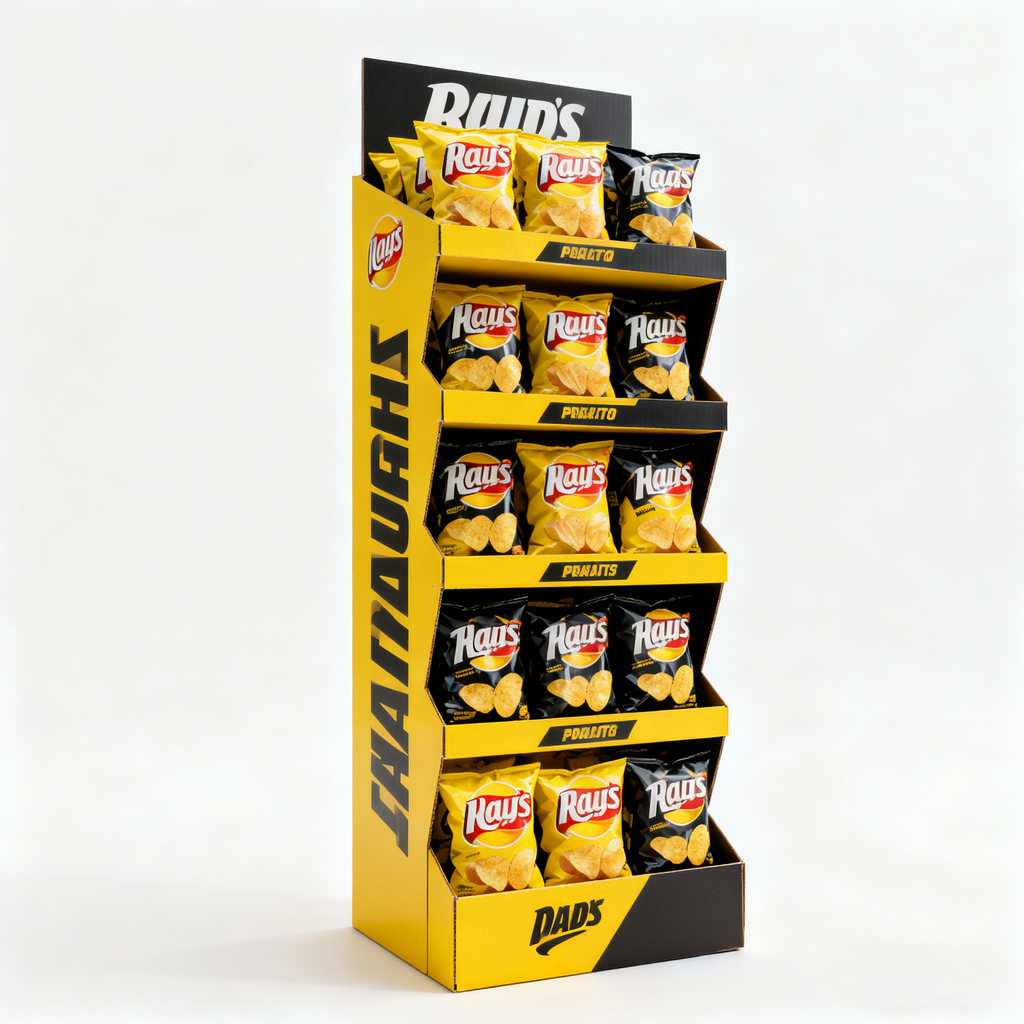 Metal Potato Chip Snack Display Rack
