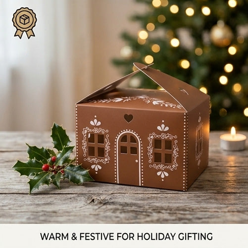 Christmas Cottage Candy Box