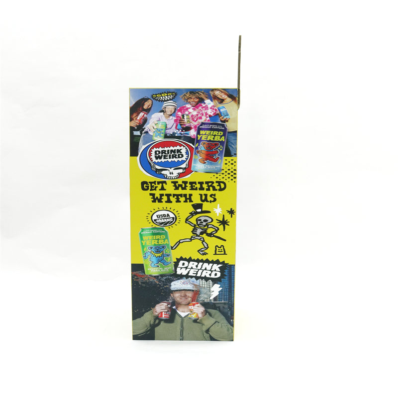 Yellow Beverage Cardboard Display Stand