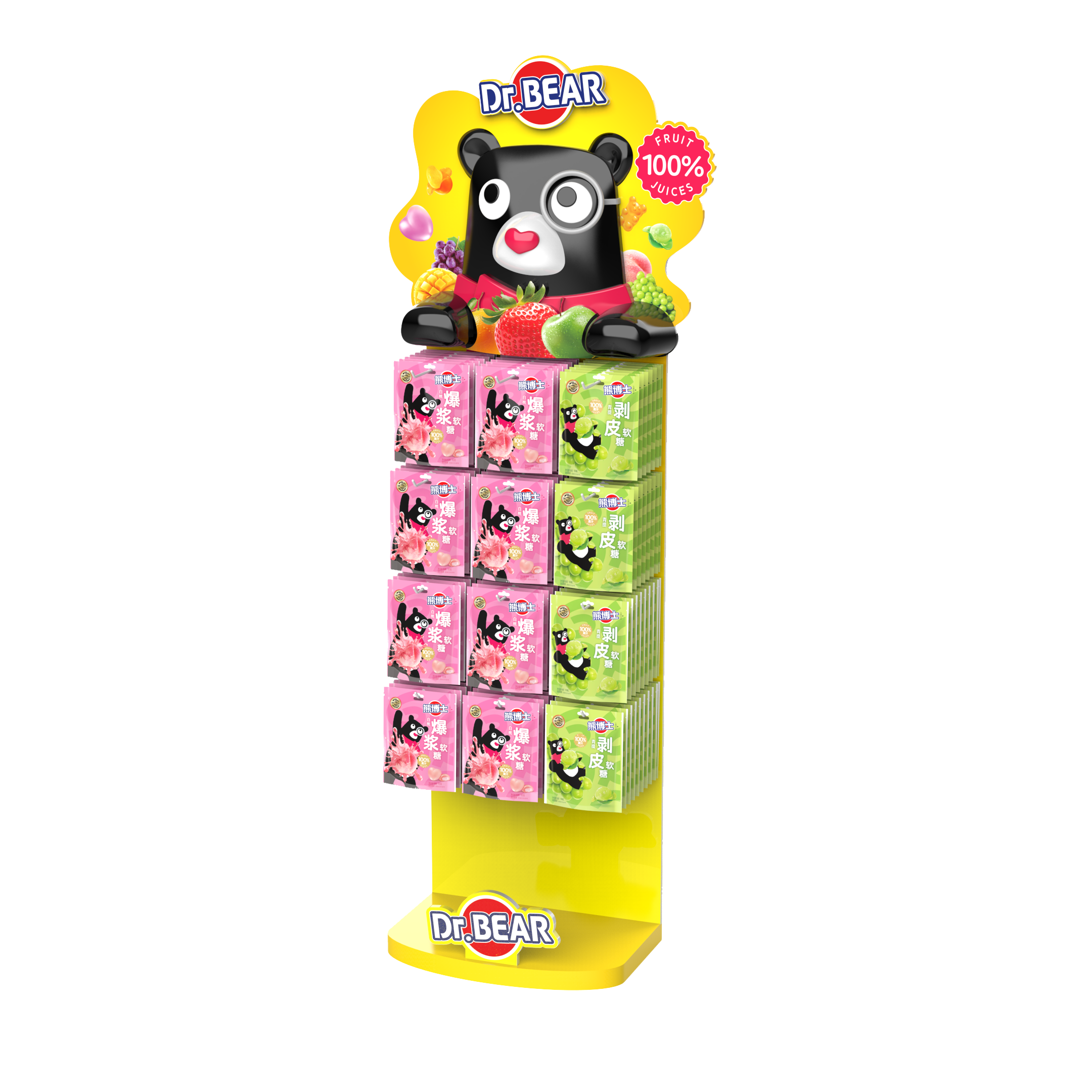 Dr. Bear IP Custom Chewable Candy Display Stand