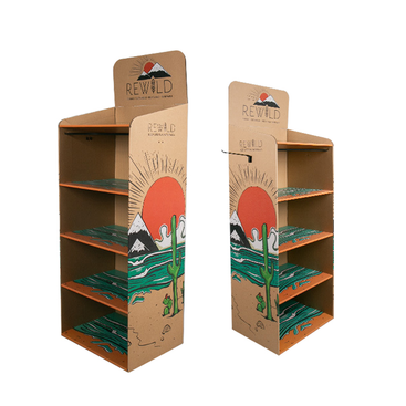 Eco-Conscious Kraft Paper Display Shelf