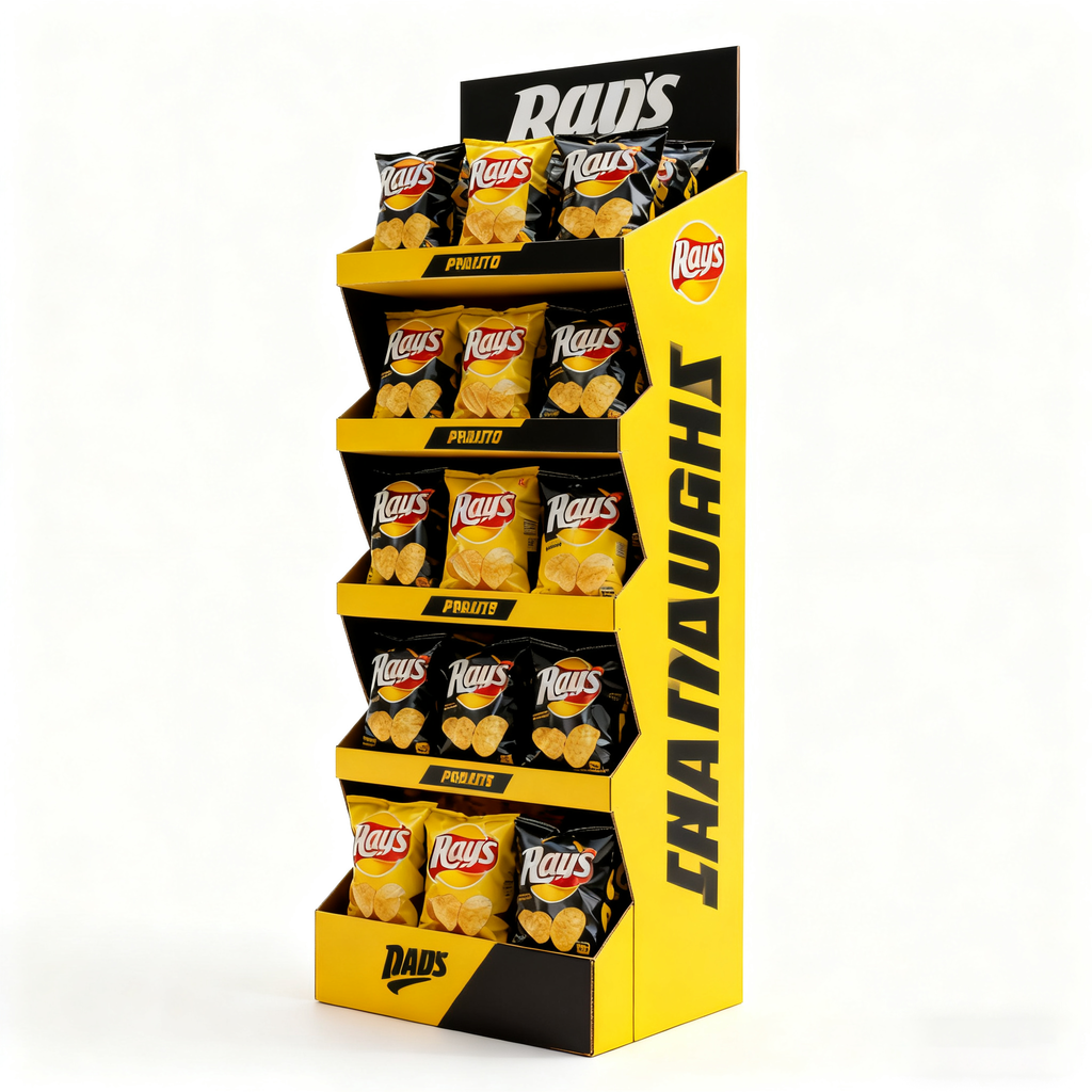 Metal Potato Chip Snack Display Rack