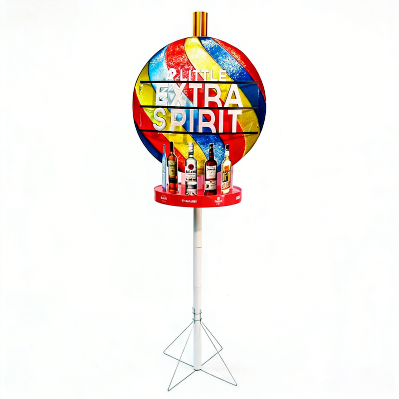 Alcohol Advertisement Stand Metal Pole Topper