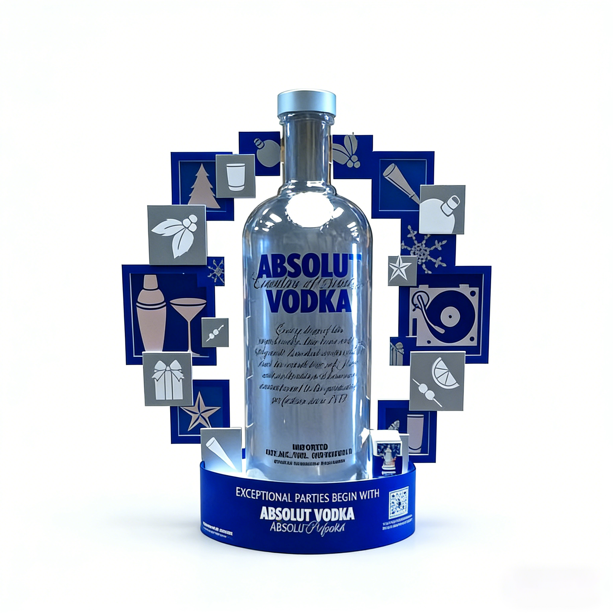 Alcohol Advertisement Stand Metal Pole Topper