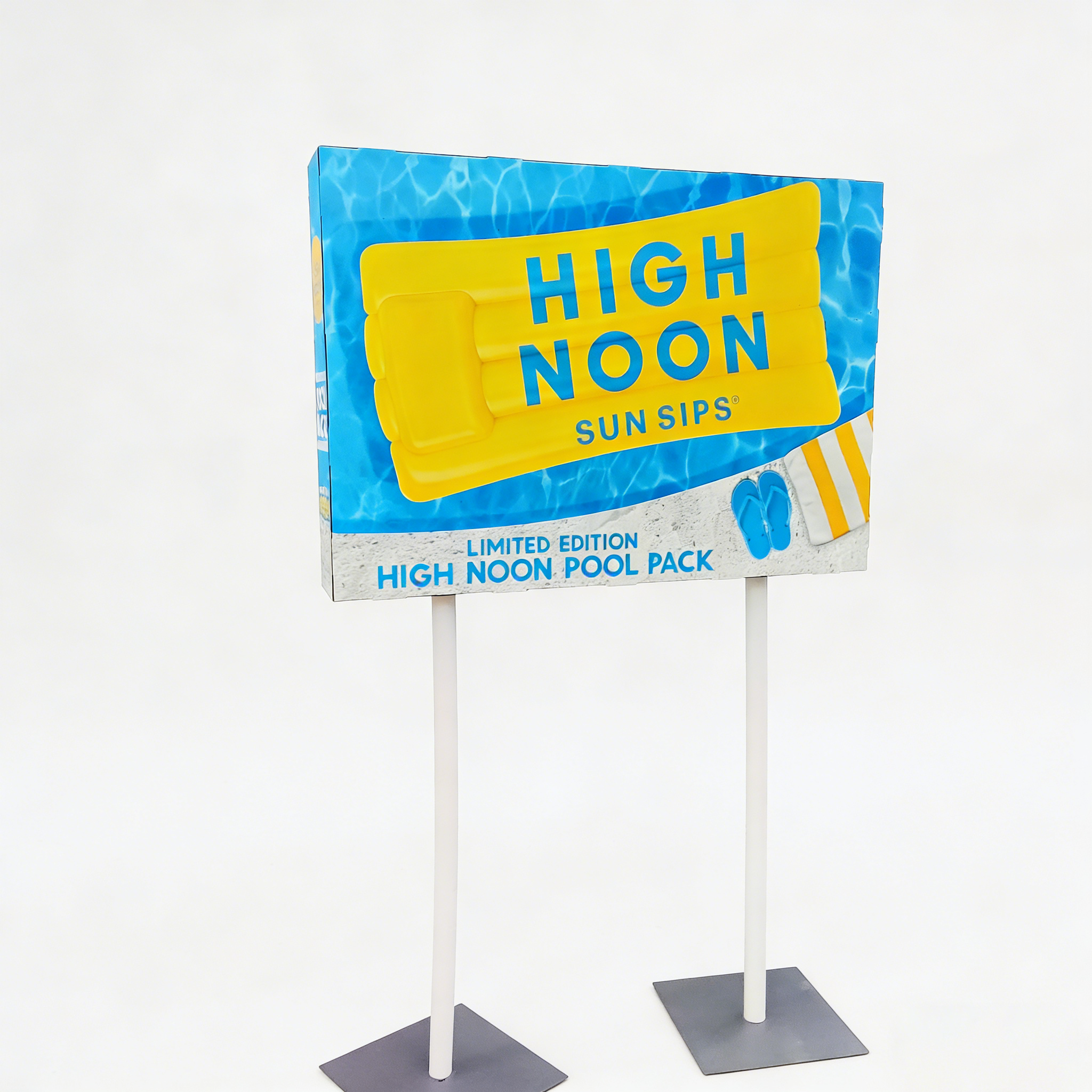 Beverage Advertising Stand Metal Pole Topper