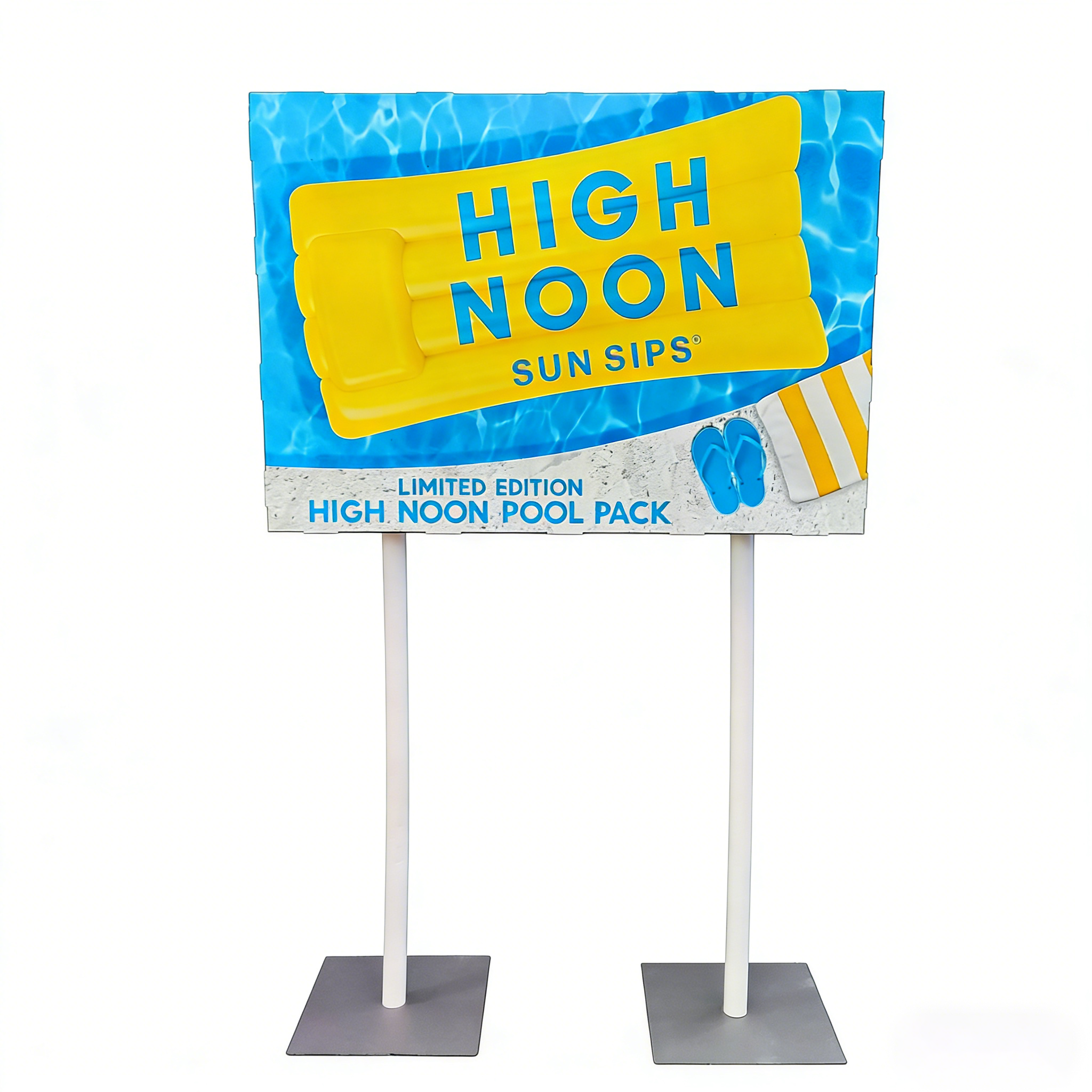 Beverage Advertising Stand Metal Pole Topper