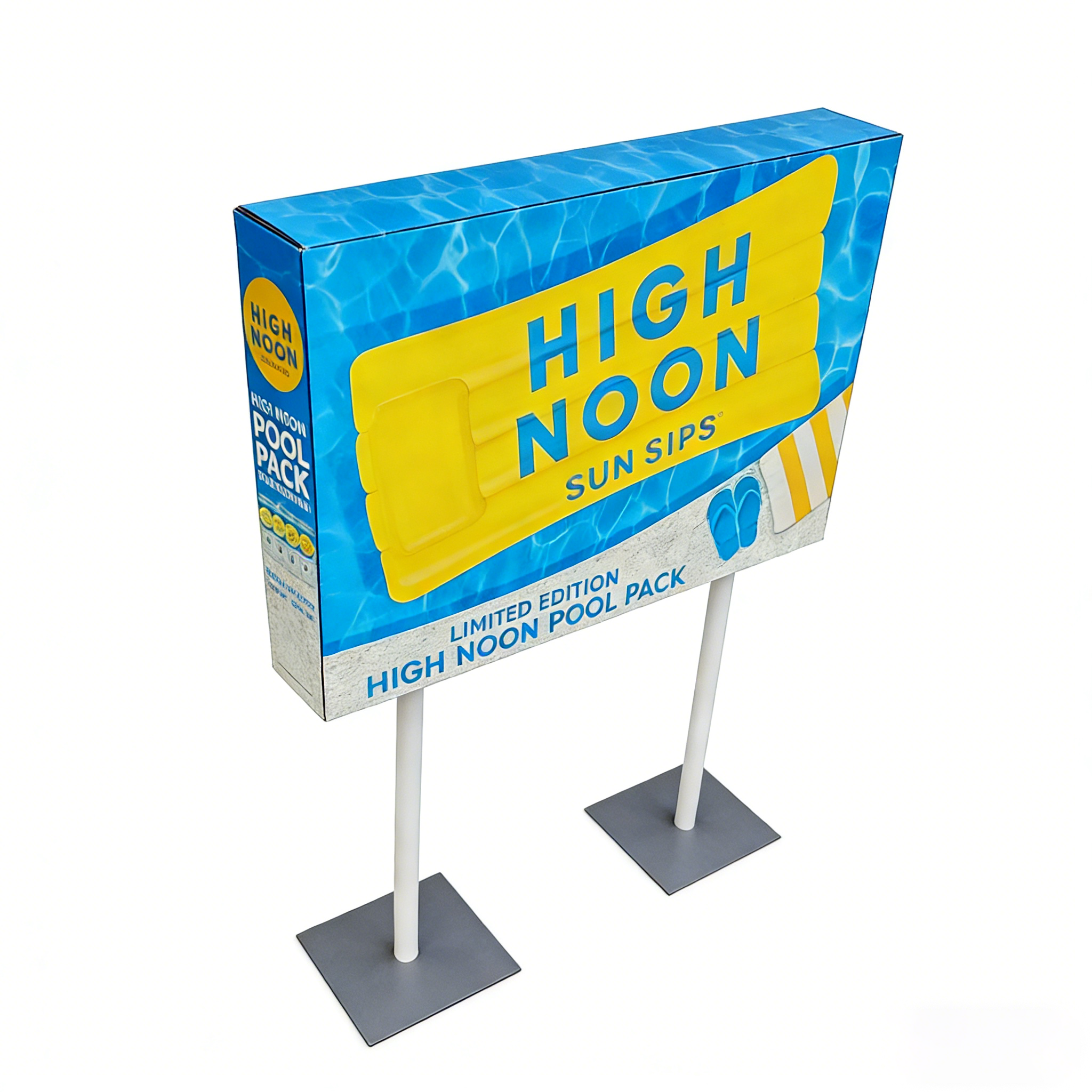 Beverage Advertising Stand Metal Pole Topper