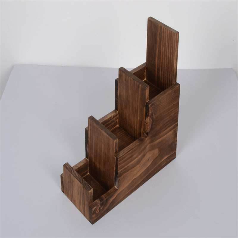 Wood Grain Desktop Display Stand