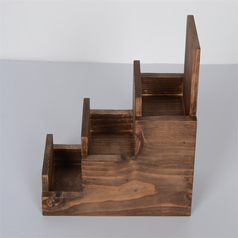 Wood Grain Desktop Display Stand