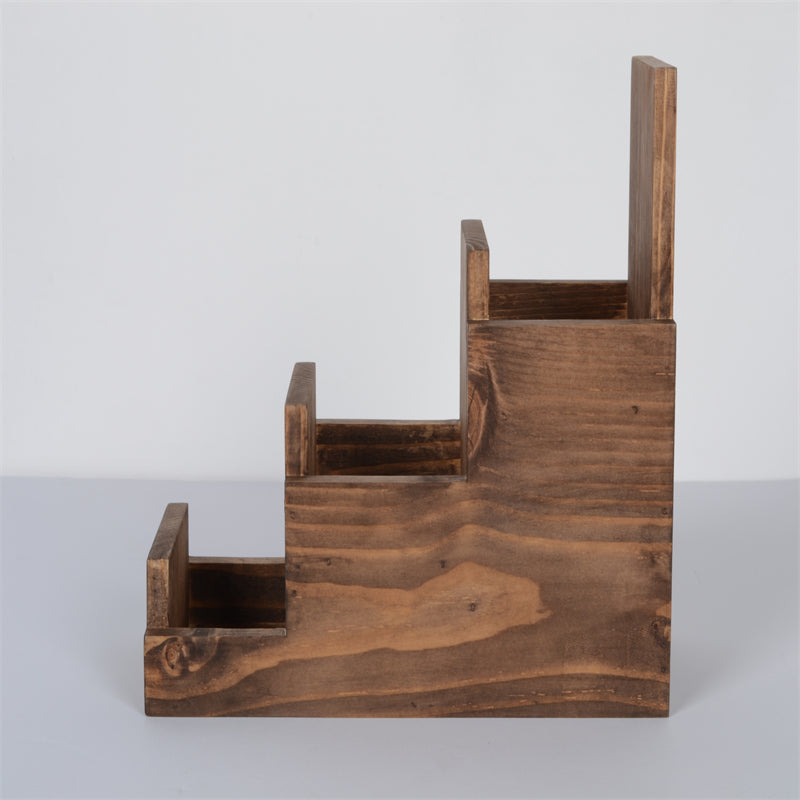 Wood Grain Desktop Display Stand