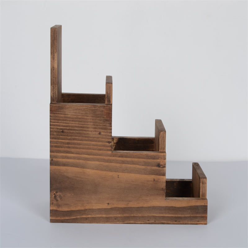 Wood Grain Desktop Display Stand