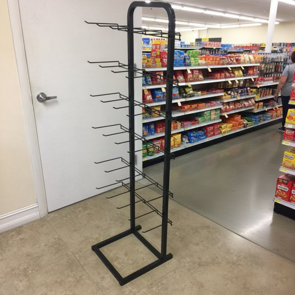 Metal Hook Supermarket Snack Display Rack