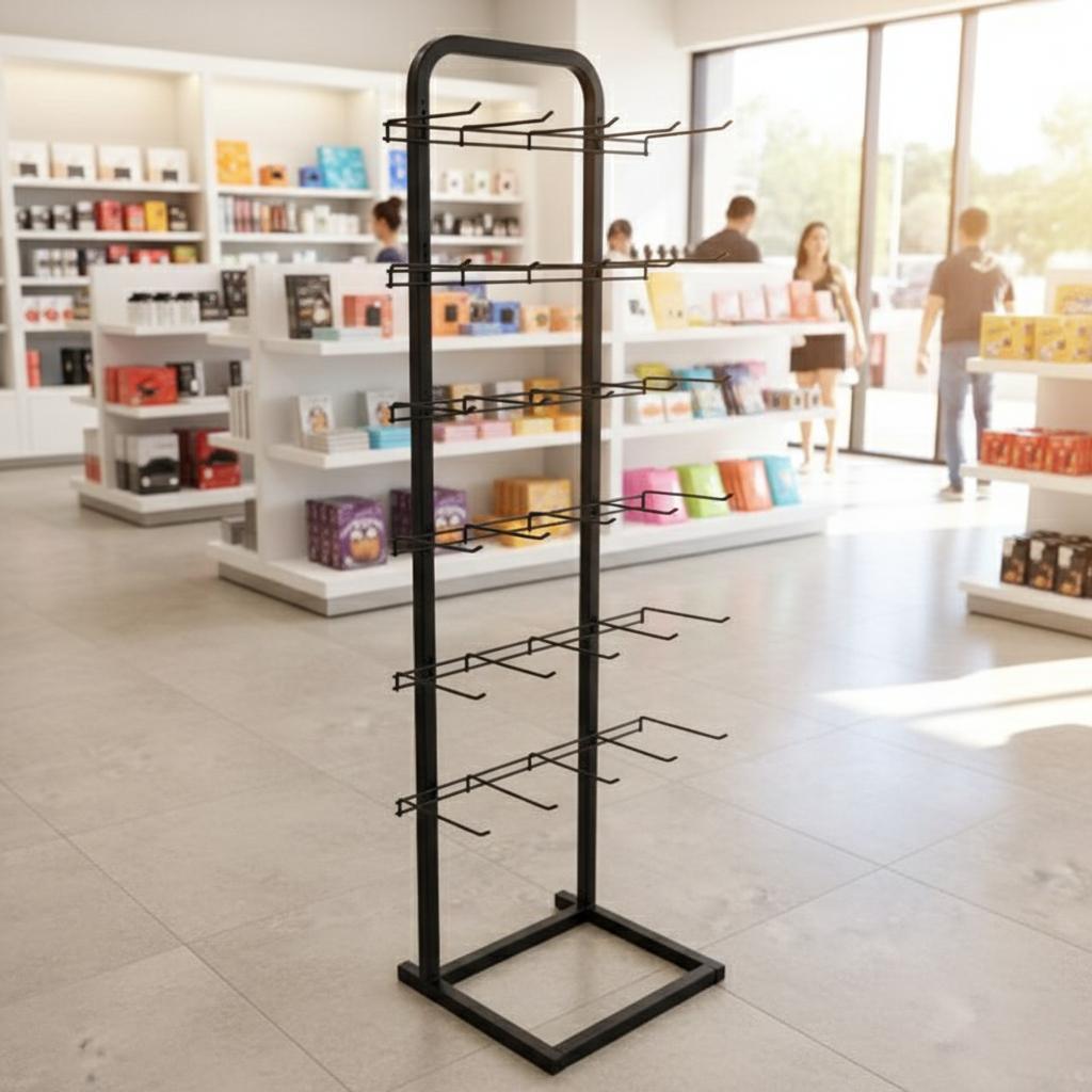 Metal Hook Supermarket Snack Display Rack