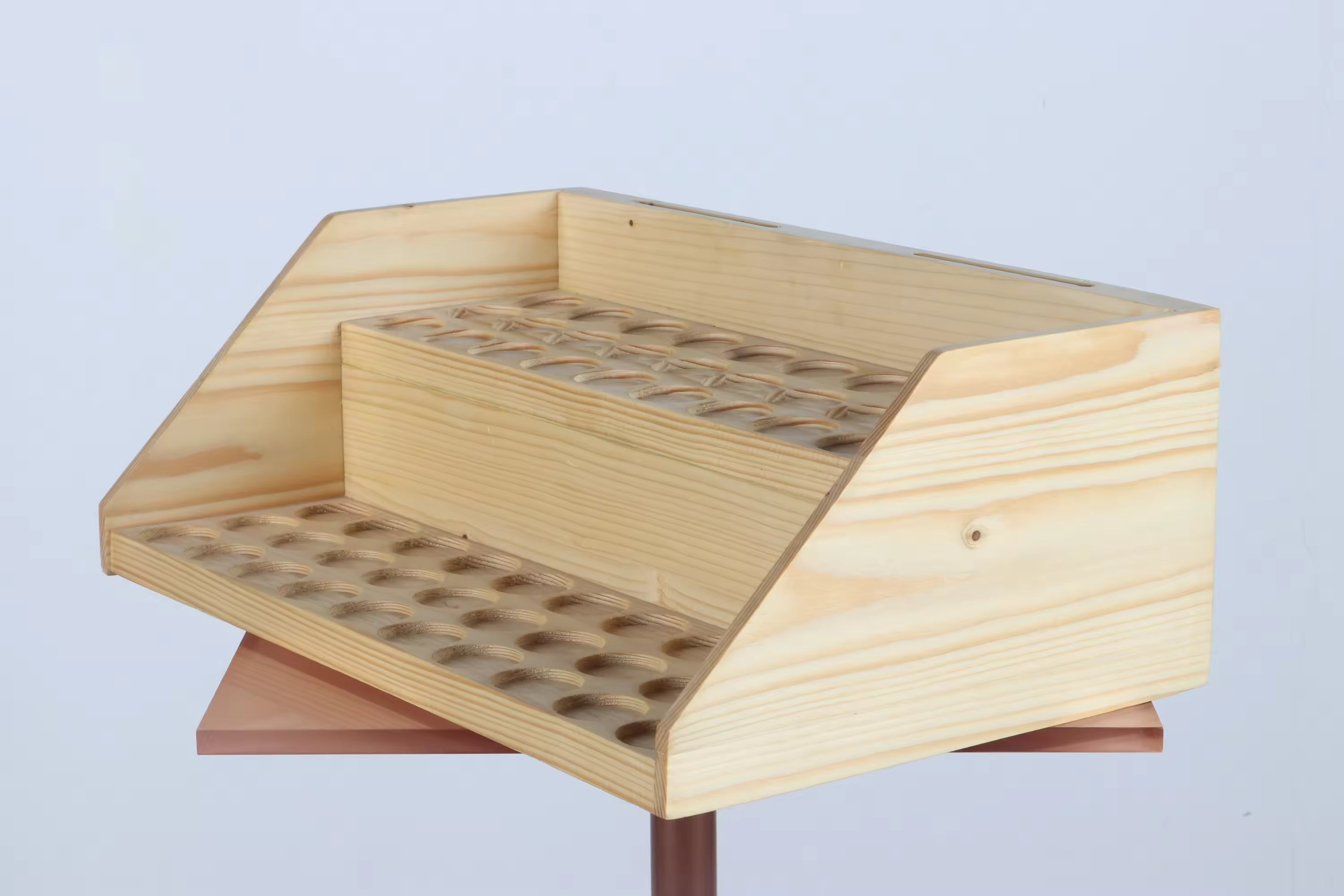 Wooden Display Stand for Cosmetics and Perfumes