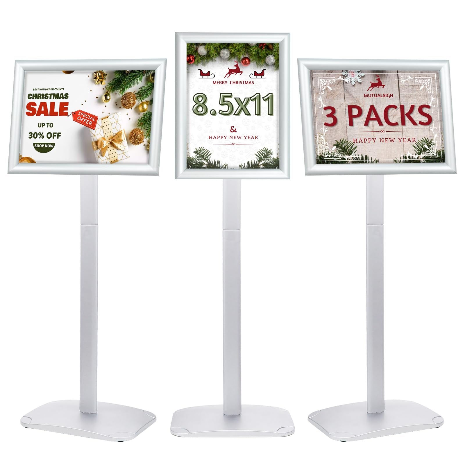 Premium Floor Standing Poster Holder, Commercial Grade Aluminum Signage Stand for Retail, Office, and Trade Shows