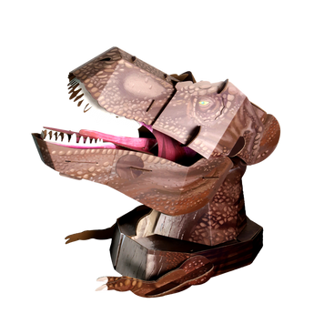 Creative Cardboard Dinosaur Head