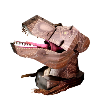 Creative Cardboard Dinosaur Head